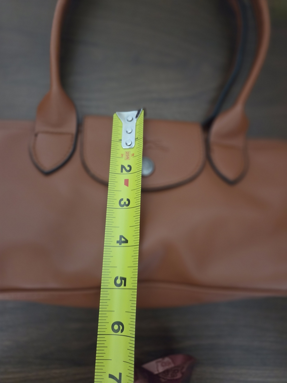 Longchamp Tan Leather Shoulder Bag - Picture 5 of 13